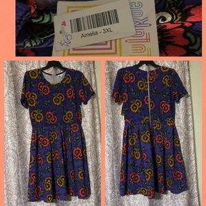 NWT! LuLaRoe Amelia Dress 3XL